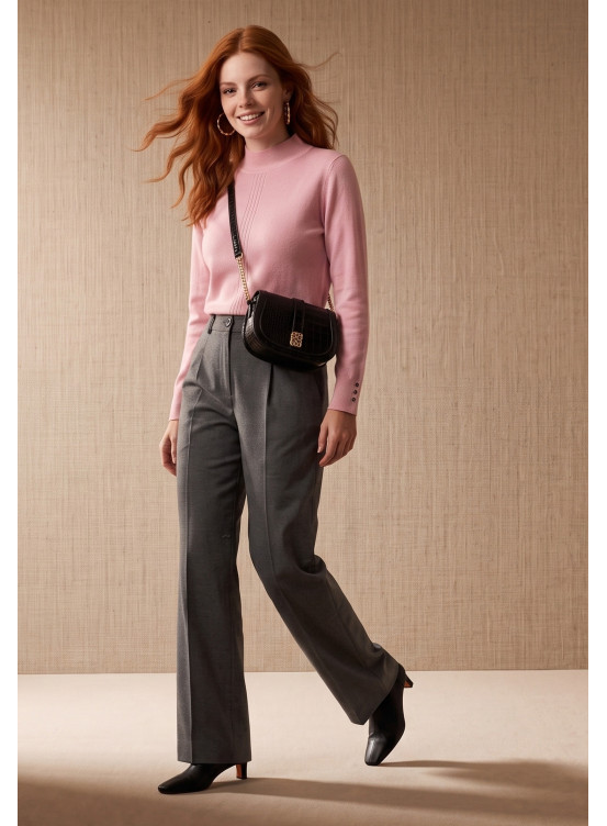 PULL 100% LAINE - MOCACCINO - POUDRE CHINE