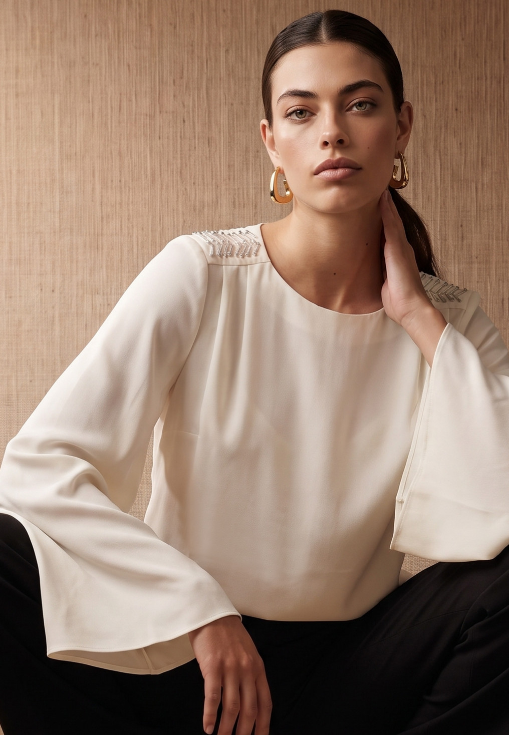 BLOUSE - MOUSAK - CREME - Un Jour Ailleurs