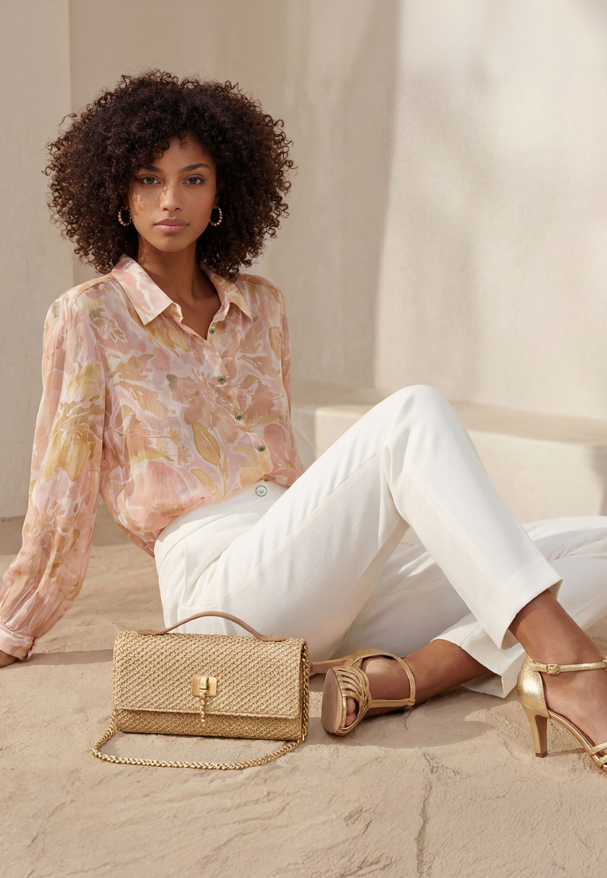 CHEMISE - LOANA - POUDRE