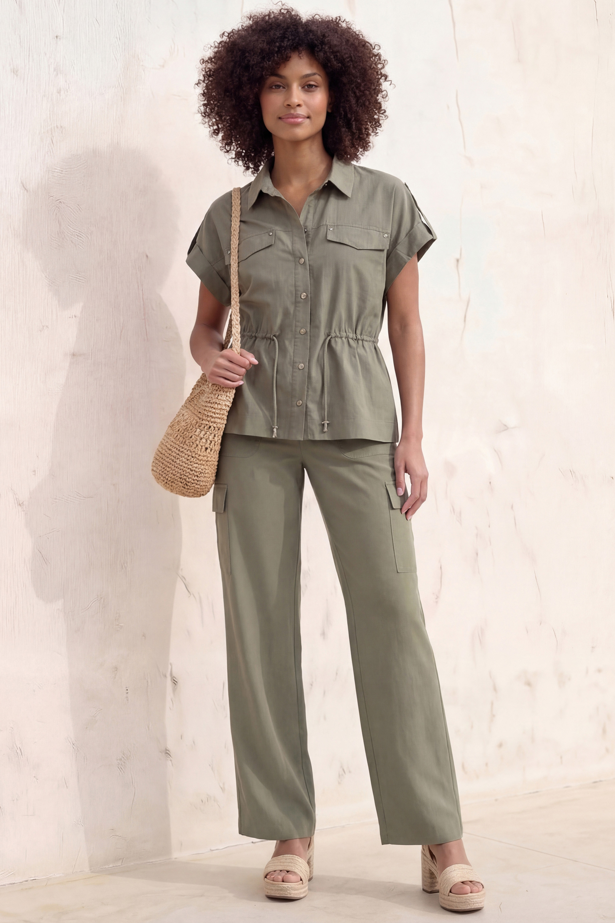 CHEMISE TENCEL - LOUVA - KAKI