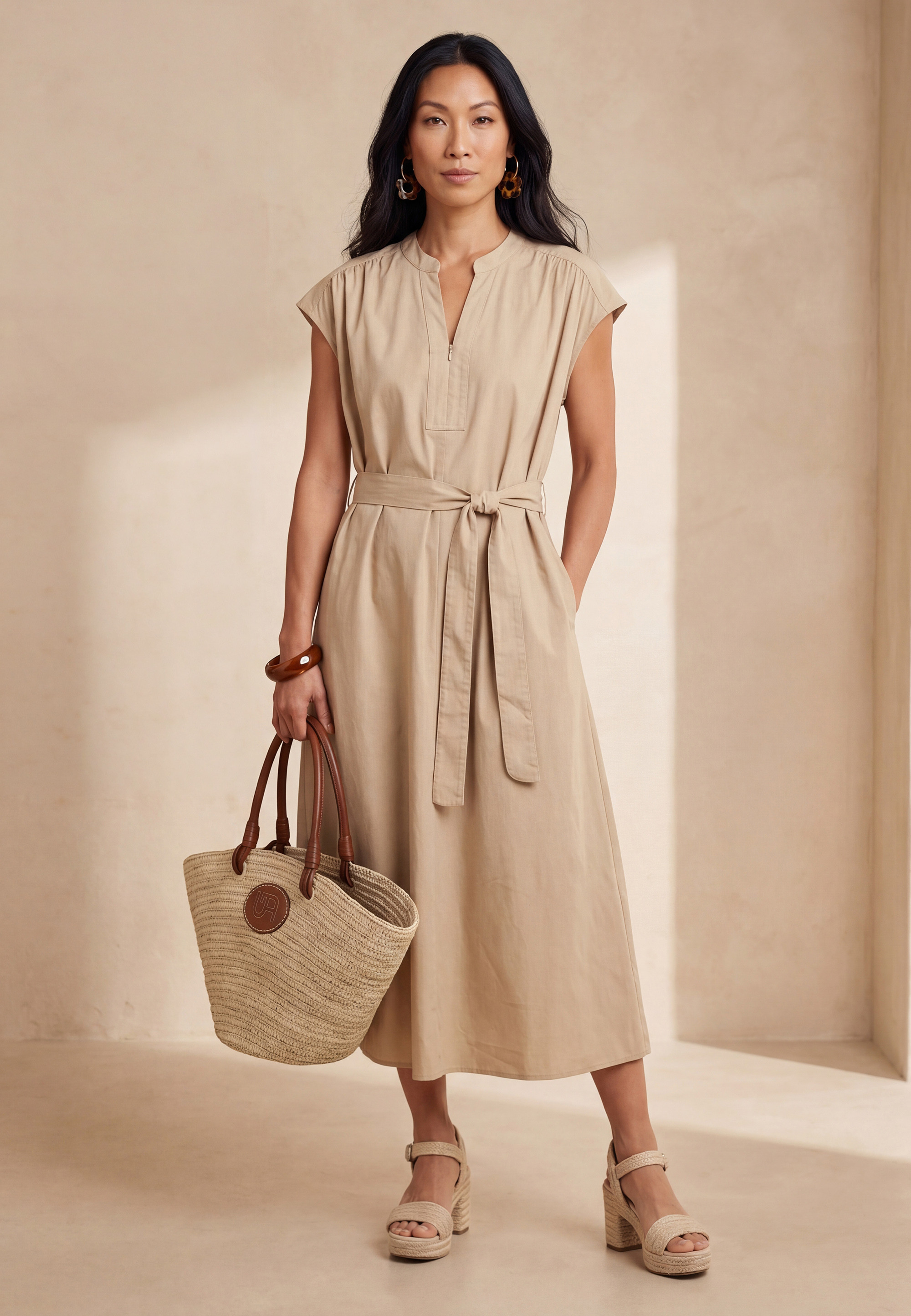 ROBE - GLADIS - BEIGE