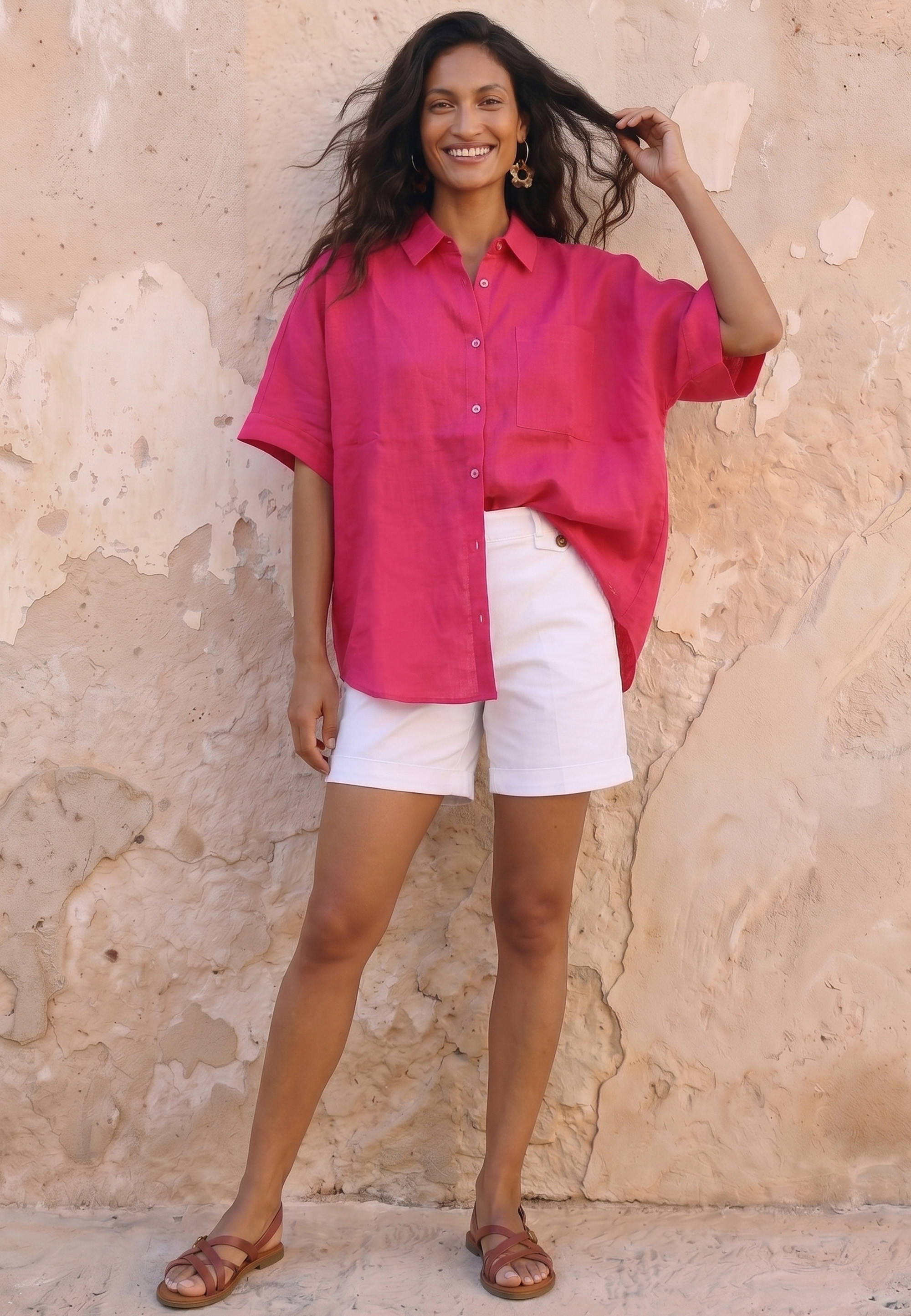 CHEMISE - LUSAKA - FRAISE